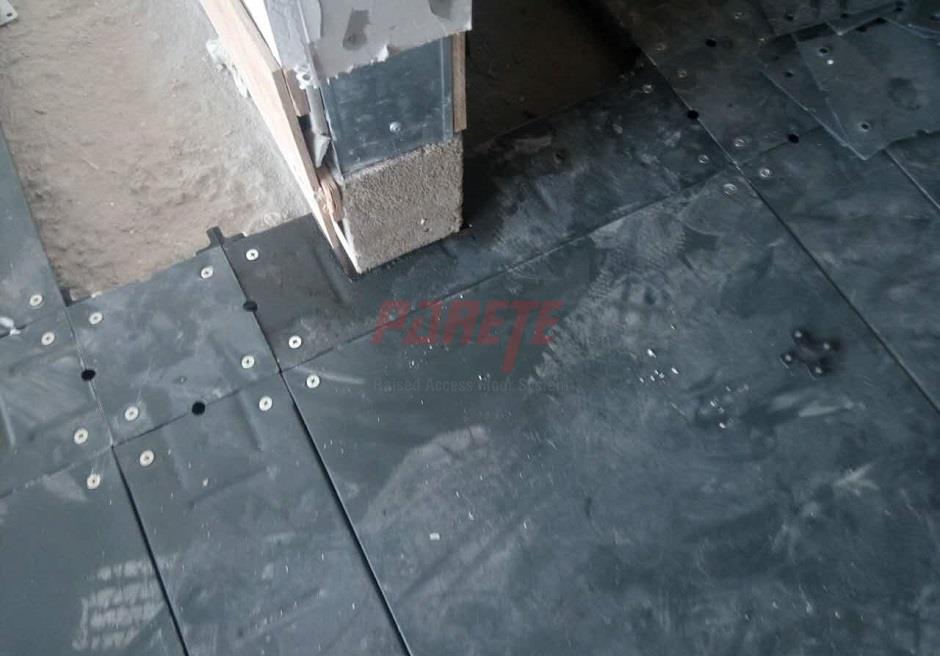 steel cementitious raised floor with trunk