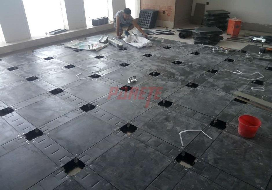 steel cementitious raised floor with trunk
