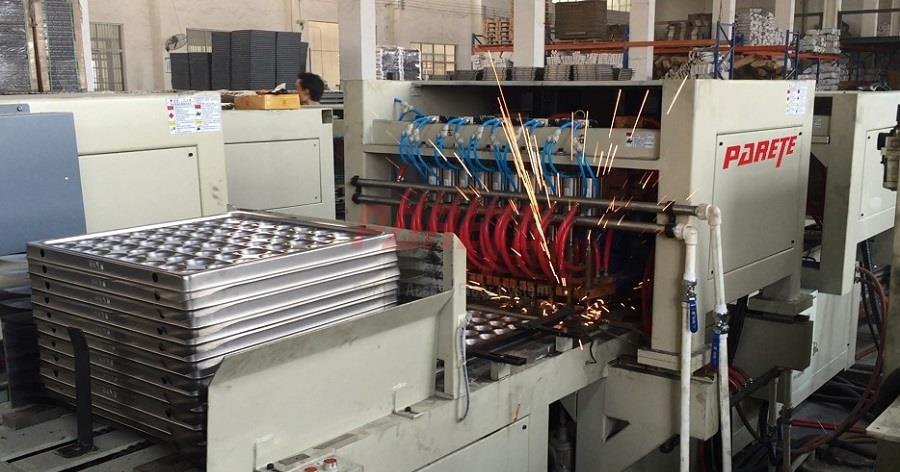spot welding for steel raised floor panel