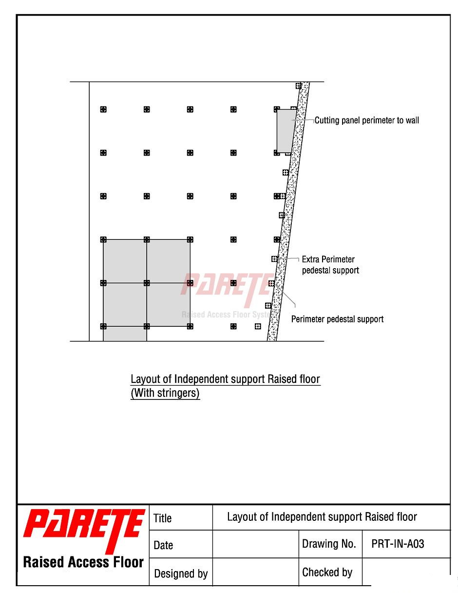 independent support raised floor
