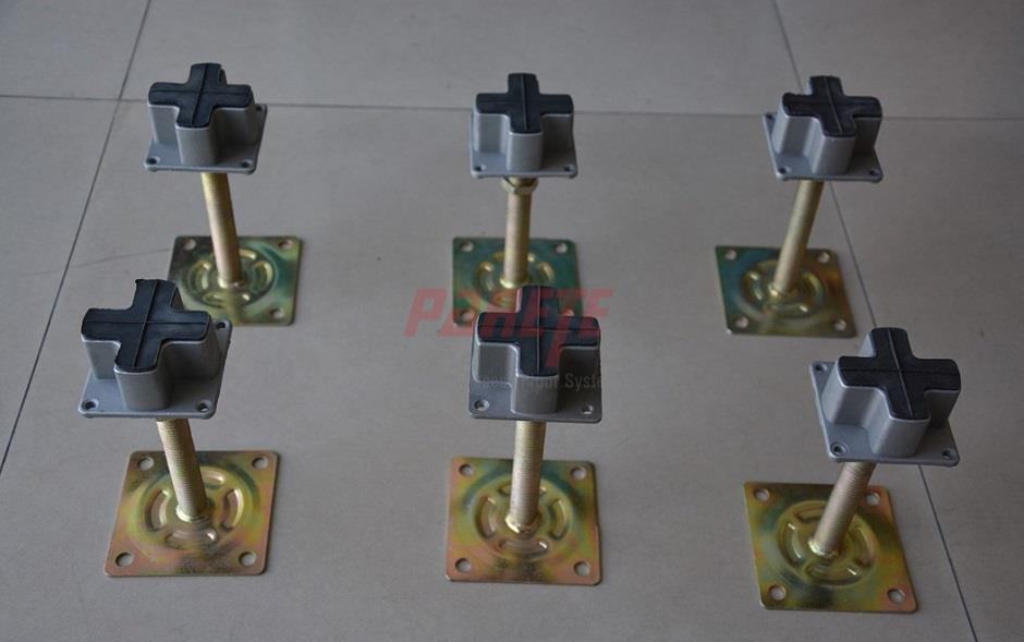 Indepedent support raised floor aluminum cast pedestal