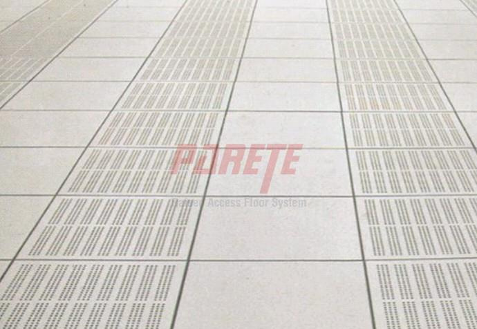 The right side of the steel perforated panel with 23% ratio